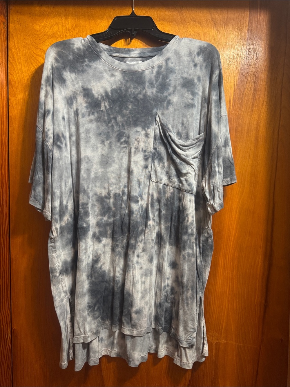 Mud Pie Gray Tie-Dye Short Sleeve Tee
